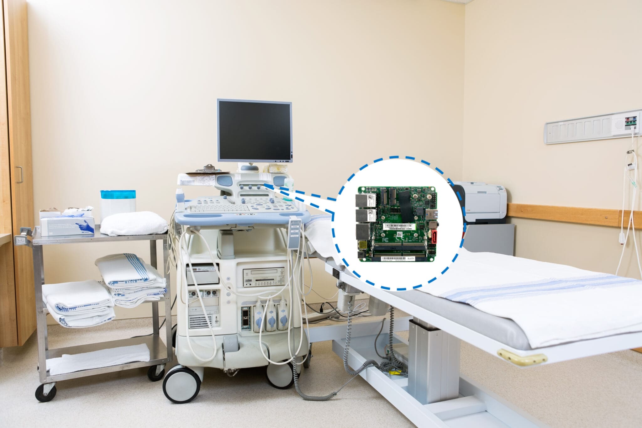 Medical Cart - Simply NUC - medical pc - medical cart pc - patient station - pcs monitoring - monitor the patient